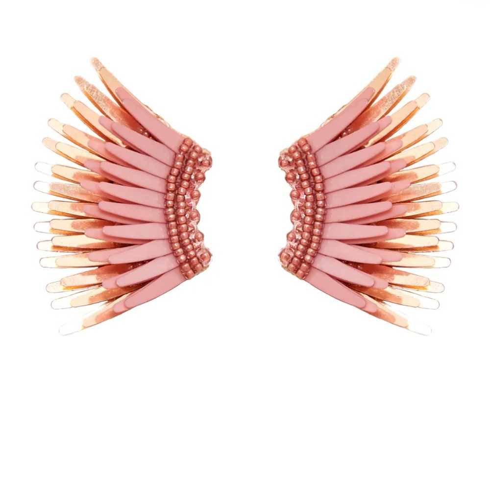 Pink and Orange Wing Earrings